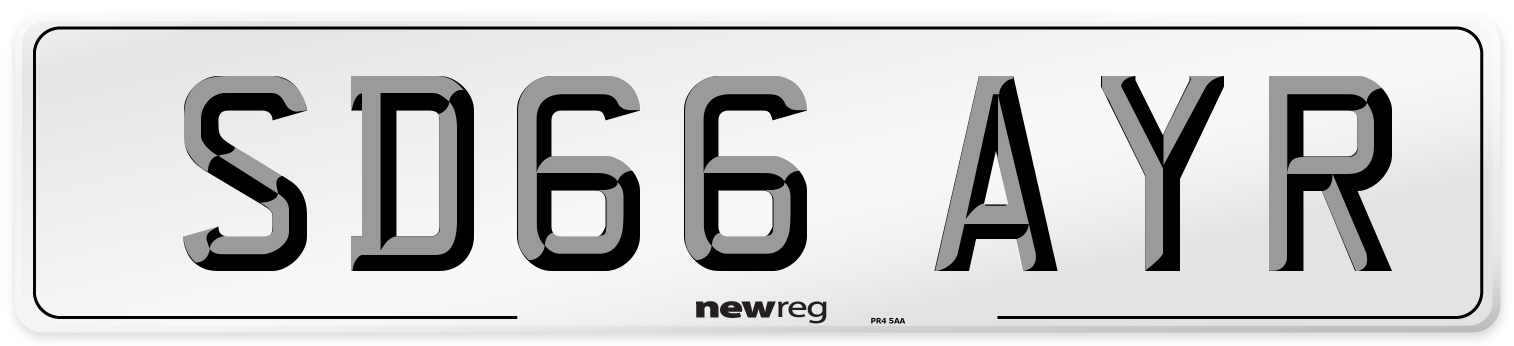 SD66 AYR Number Plate from New Reg
